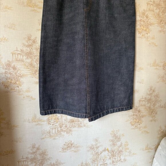 Vintage Y2K Cop Copine denim short sleeve cargo dress dark wash streetwear M - Picture 4 of 9